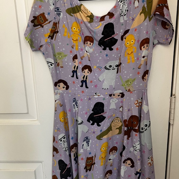 Star Wars Return of the Jedi Chibi Cute Cakeworthy Scoop Neck Dress Large - Picture 2 of 5
